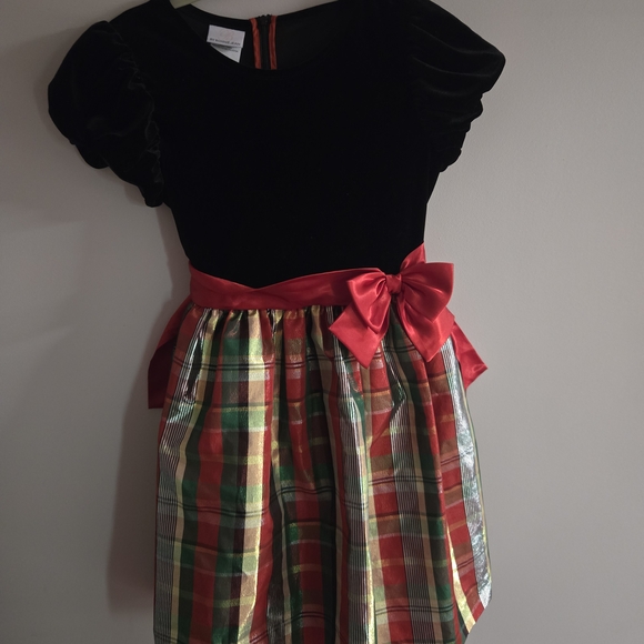 Bonnie Jean Other - Bonnie Jean Black Velvet and Plaid Kids Costume Dress